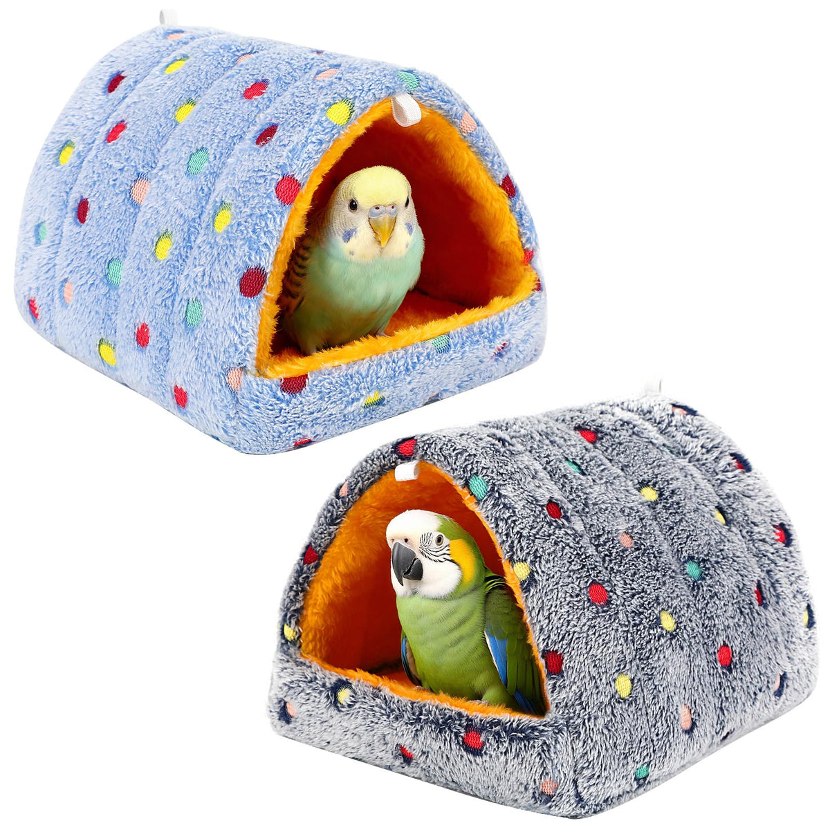 PETKNOWS nido colgante para aves ofrece refugio cálido en jaula.