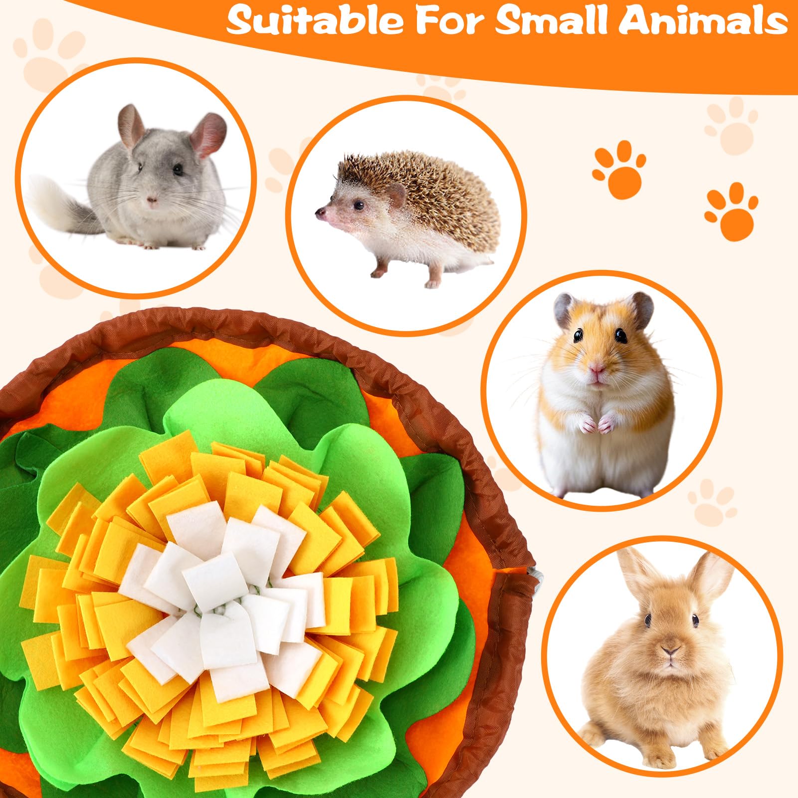 PETKNOWS tapete busqueda conejo, base antideslizante que mejora la seguridad.
