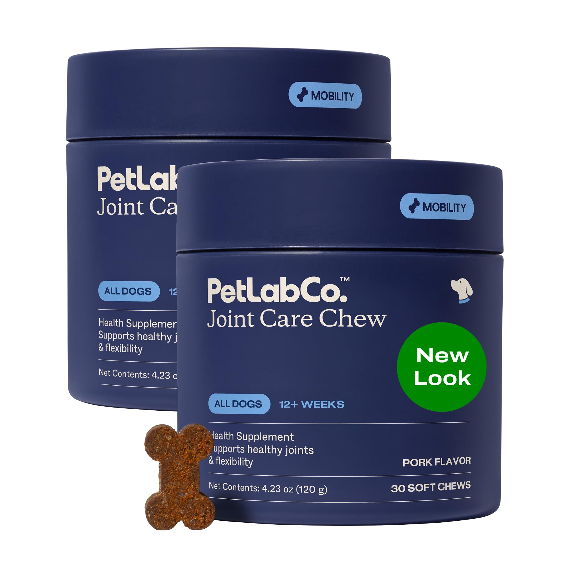 PetLab Co gomitas para articulaciones, empaque visible para uso diario