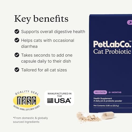 PetLab Co. Probiotics para gatos, bote de 30 unidades, conveniencia diaria