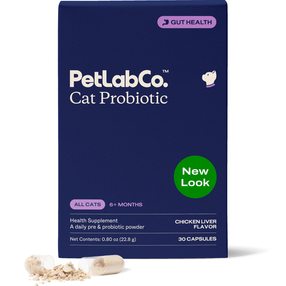PetLab Co. Probiotics para gatos, polvo sabor hígado, apoya la digestión diaria