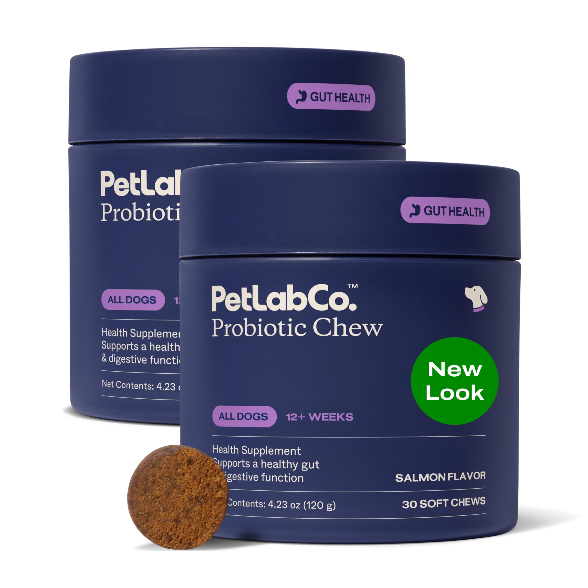 PetLab Co Probiotics para perros sabor salmón, empaque 2x30, apoyo digestivo
