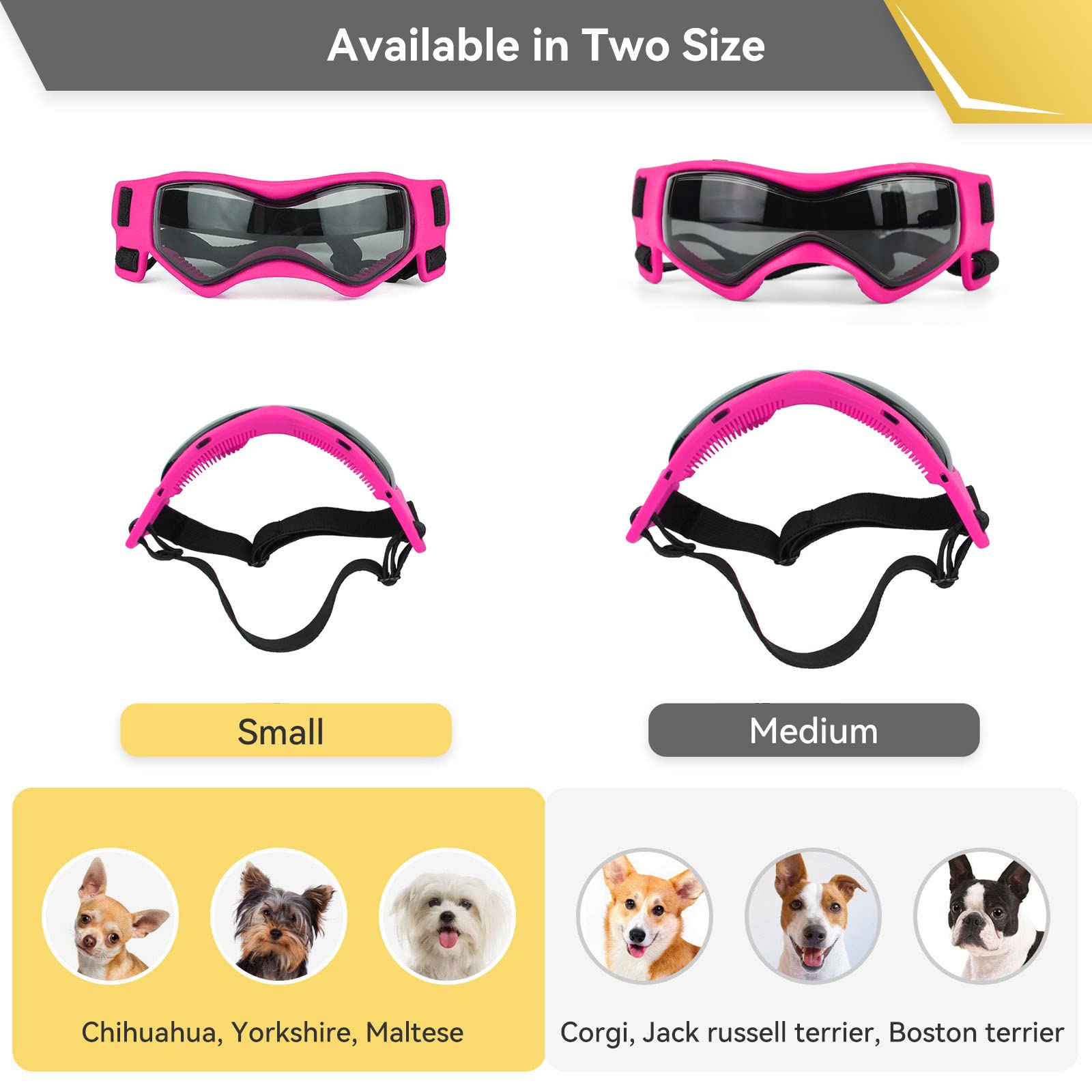 PETLESO gafas con diseño curvo y ventilación para confort