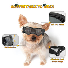 PETLESO gafas para perro tamaño pequeño, ventilación suave, evita empañamiento en salida al coche.