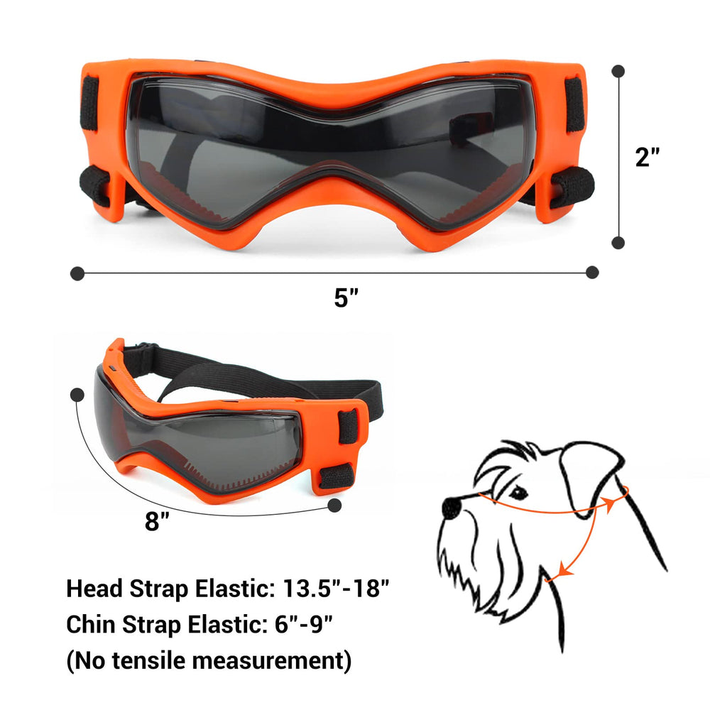 PETLESO lunettes chien reglages-bandeau, ajustement sûr et personnalisé