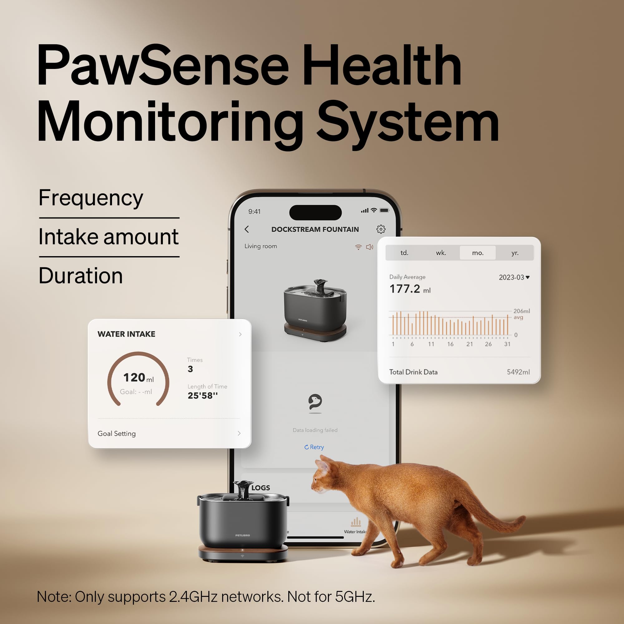 PETLIBRO App monitor hidrata gatos y ofrece reportes claros de consumo.