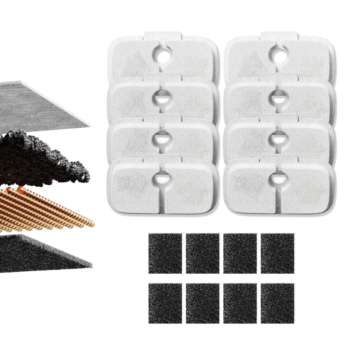 PETLIBRO Dockstream filtros 8 unidades, suministro estable para fuente de gatos.