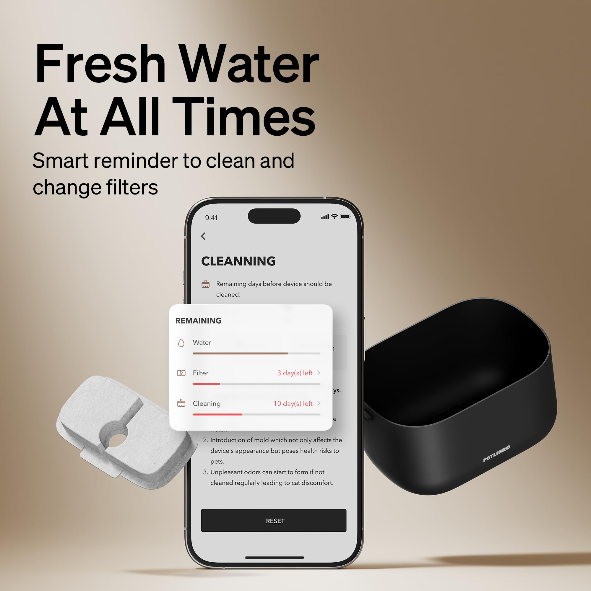 PETLIBRO Filtros oficiales fáciles de reemplazar para rendimiento estable.