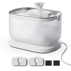 PETLIBRO fuente para gatos de acero inoxidable con 2.5 L de capacidad.