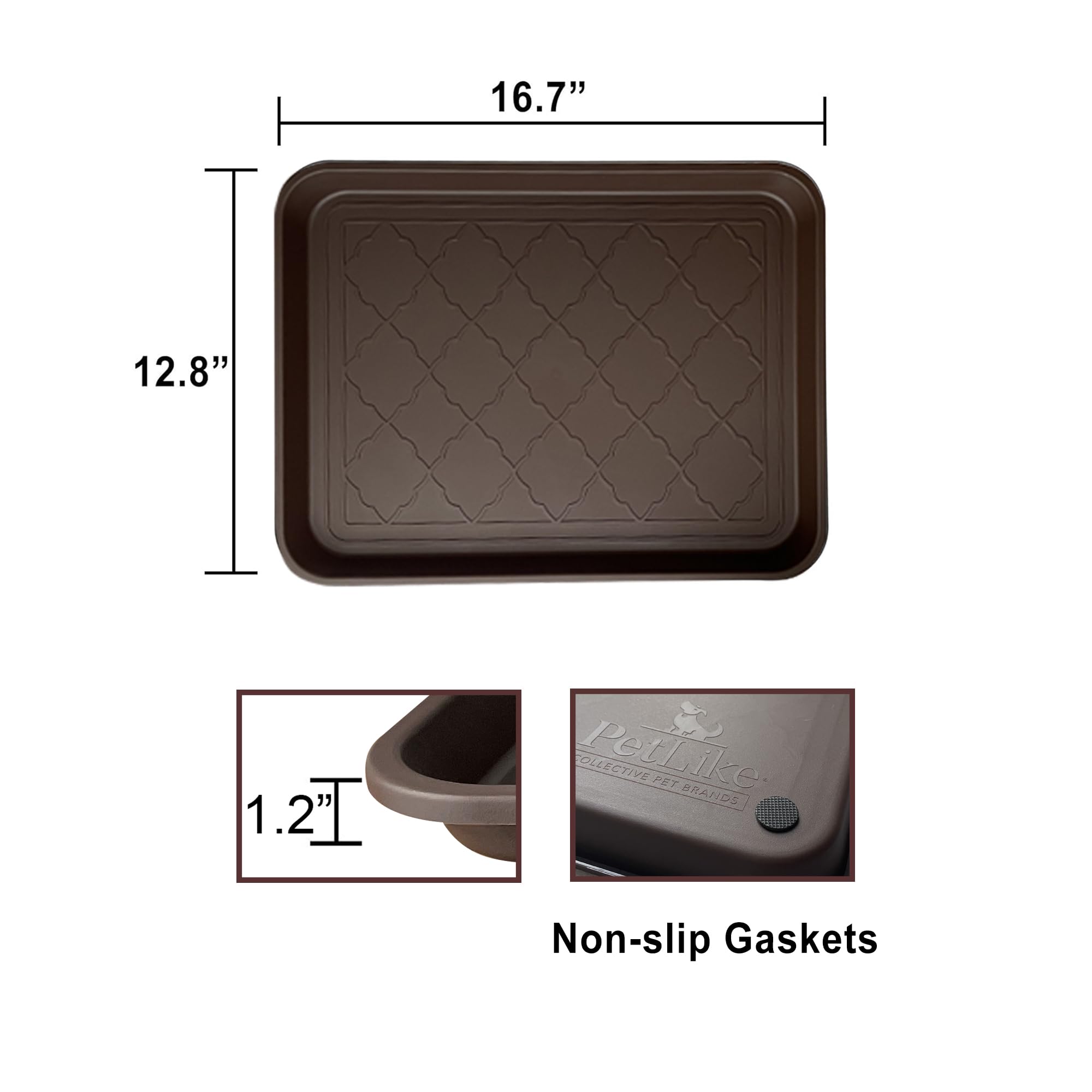 PetLike bandeja impermeable para zapatos, evita goteos dentro del hogar.