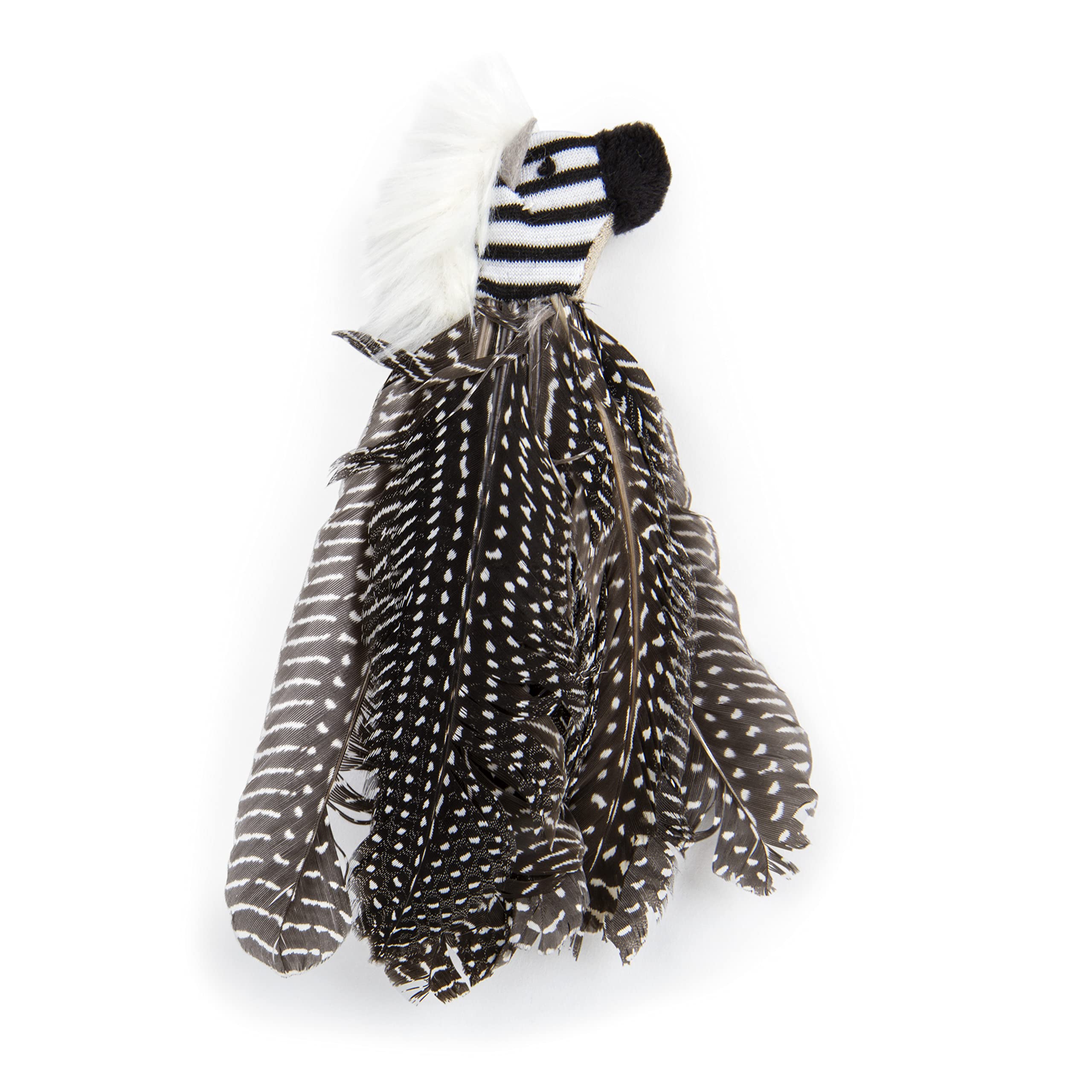 Petlinks HappyNip Zippy Zebra – plumas largas para movimientos realistas