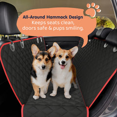 Petloox hamaca para perros en coche trasero con soporte antideslizante.