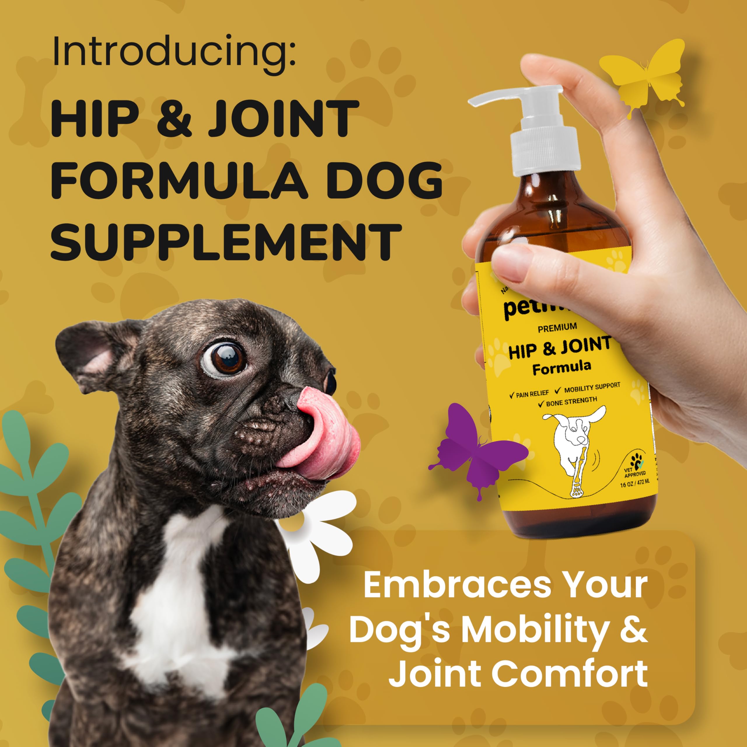 PetMade fórmula líquida – fácil mezclarse con comida de perros para mayor conveniencia.