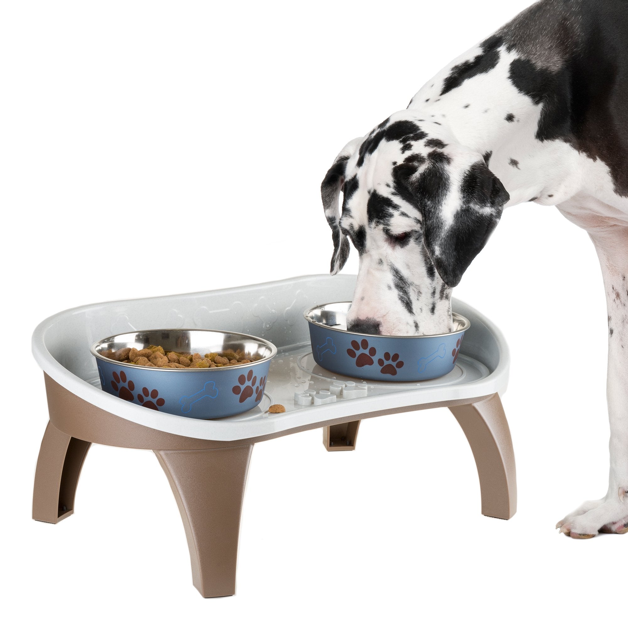 PETMAKER bandeja elevada para alimentación facilita comer sin forzar cuello.