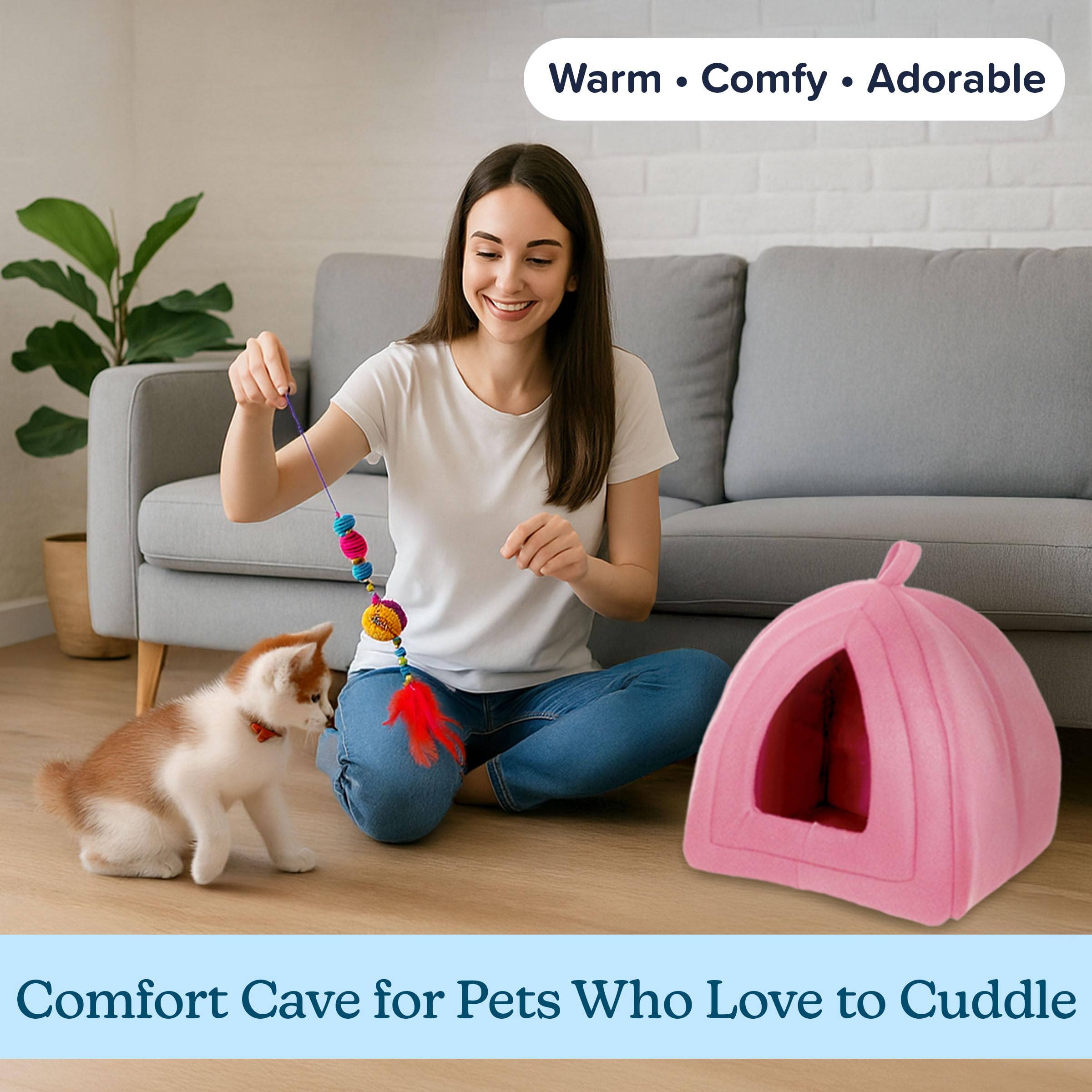 PETMAKER cojin-removible, espuma removible para limpieza y confort.