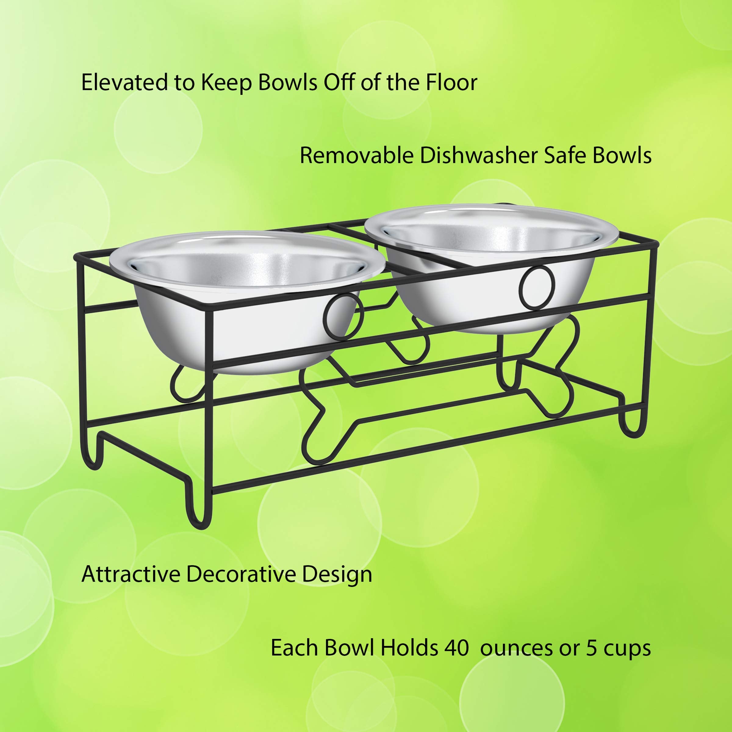 PETMAKER cuencos acero inoxidable 40onzas ideales para comida y agua