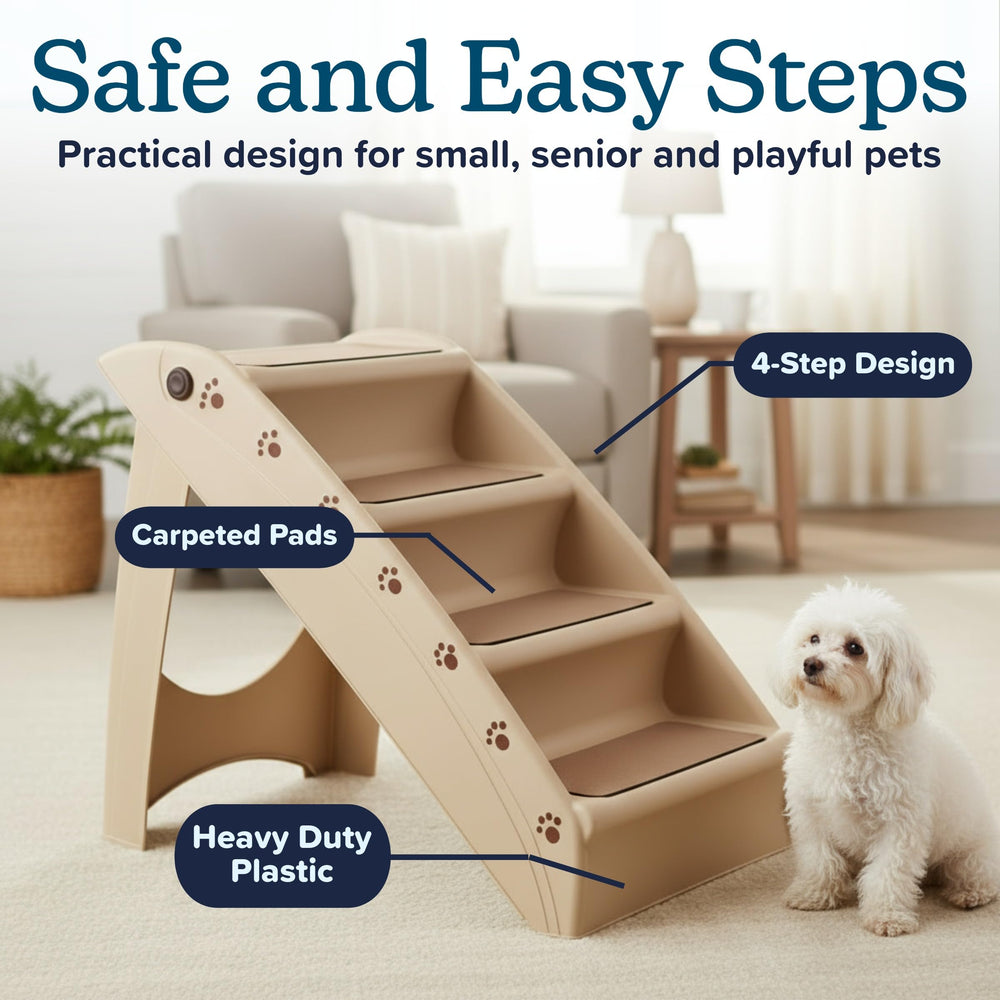 PETMAKER limpieza rápida: escaleras para mascotas, superficie fácil de limpiar.