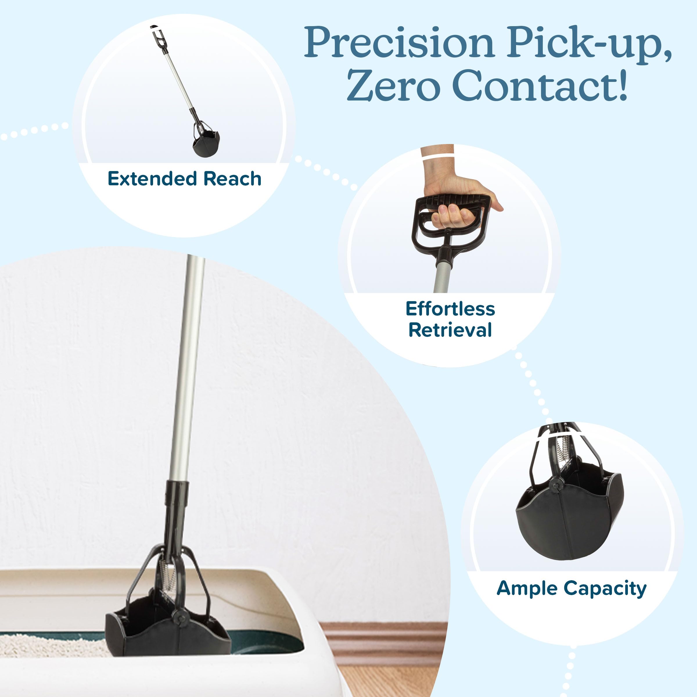 PETMAKER garras serradas sujetan residuos con seguridad