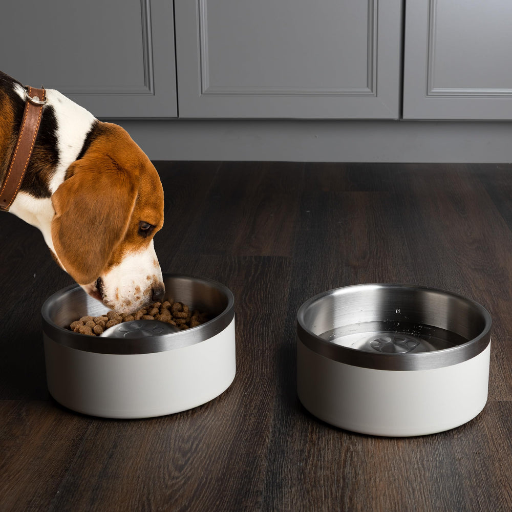 PETMAKER set de dos tazones, diseño duradero para mascotas.