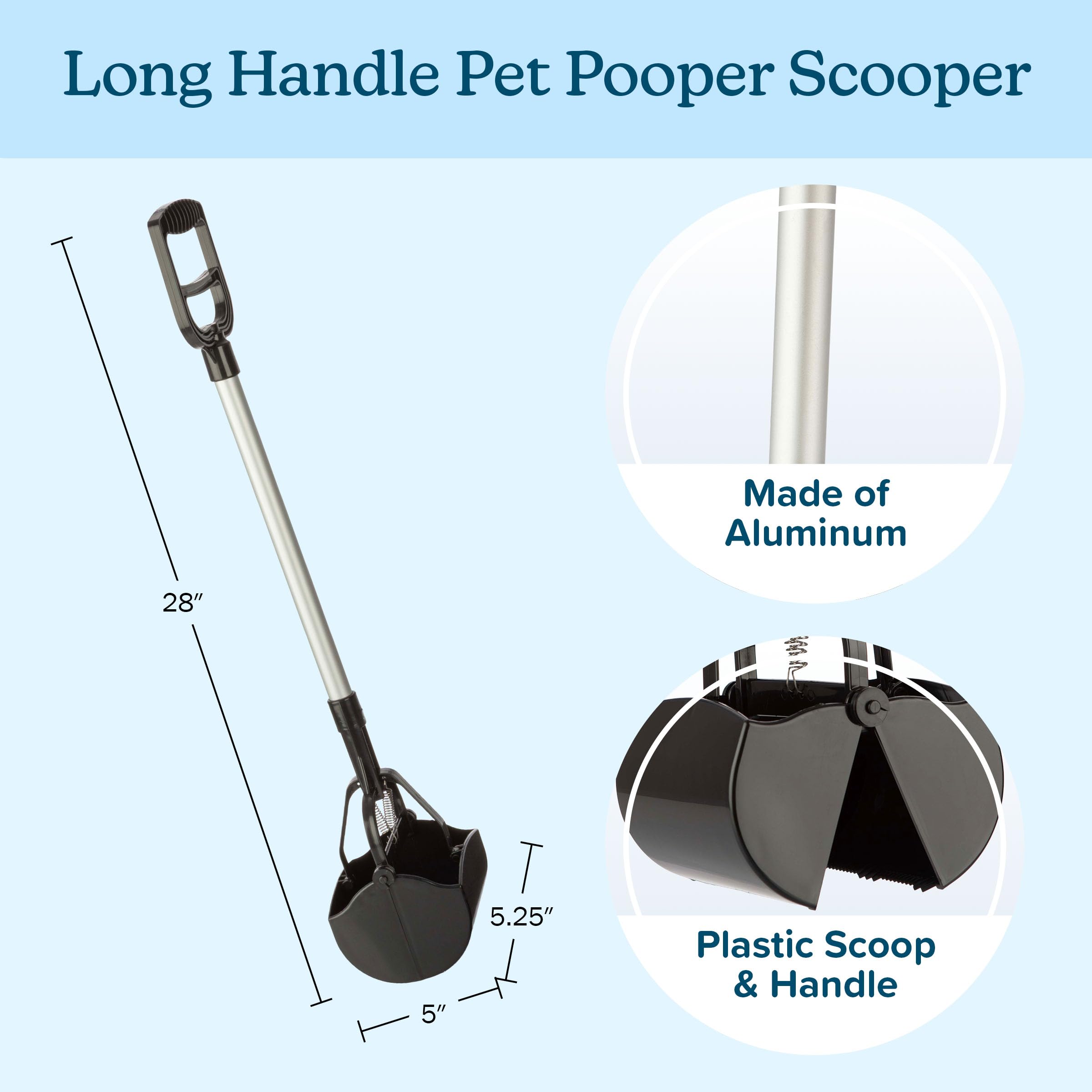 PETMAKER agarre para una mano facilita recoger excrementos