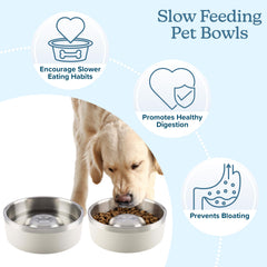 PETMAKER tazones aislamiento doble, mantienen alimento y agua a temperatura.