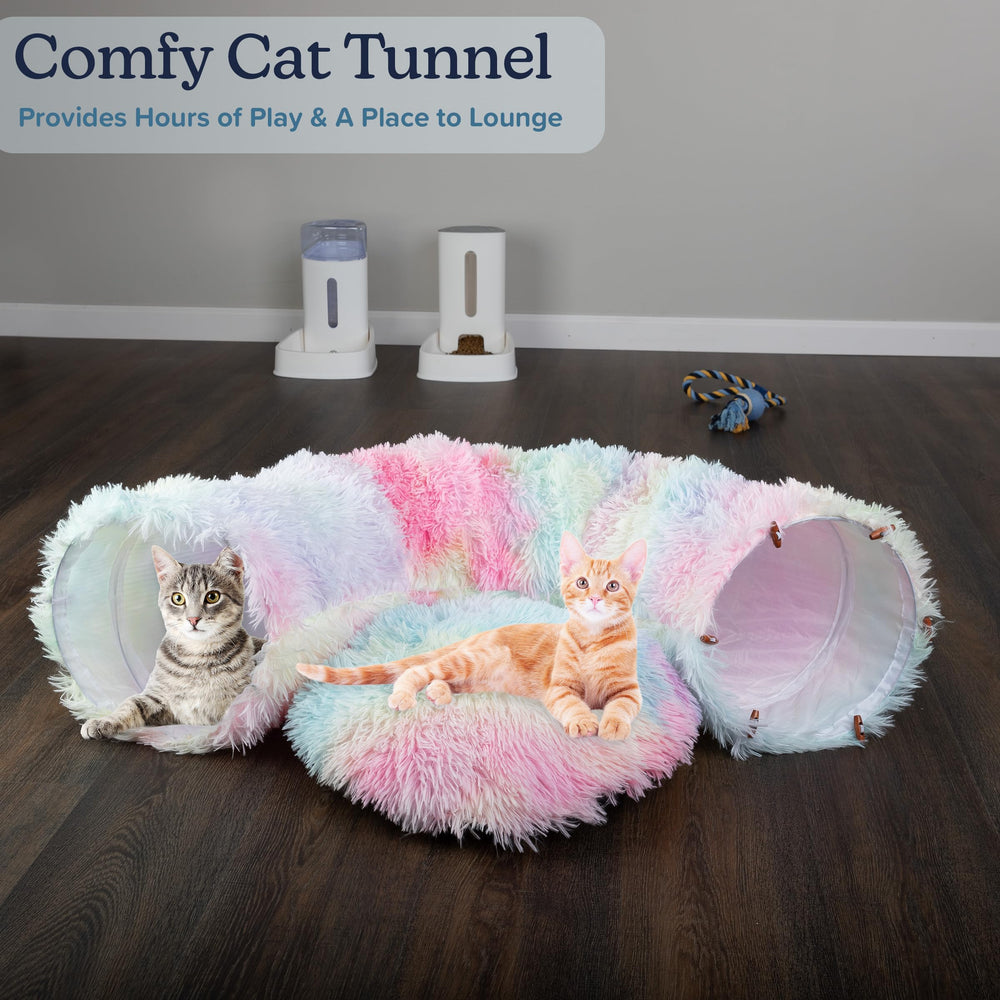 PETMAKER túnel-gato con aperturas dobles para vigilar
