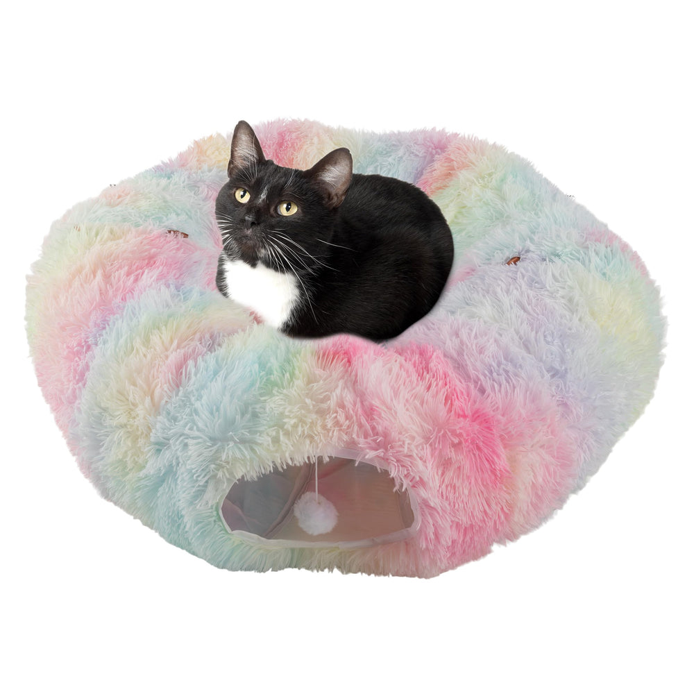 PETMAKER túnel-gato con cama integrada para descanso cómodo