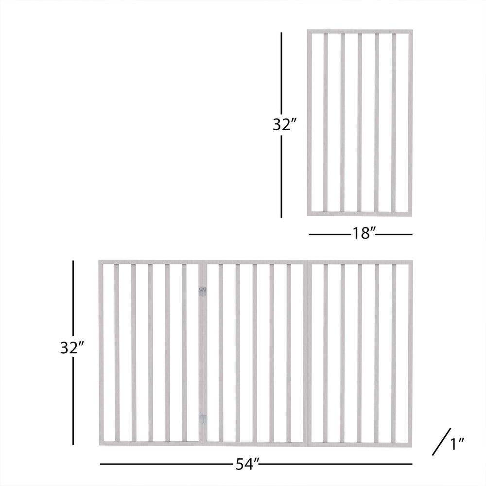 Valla plegable PETMAKER para interiores, ahorro de espacio.
