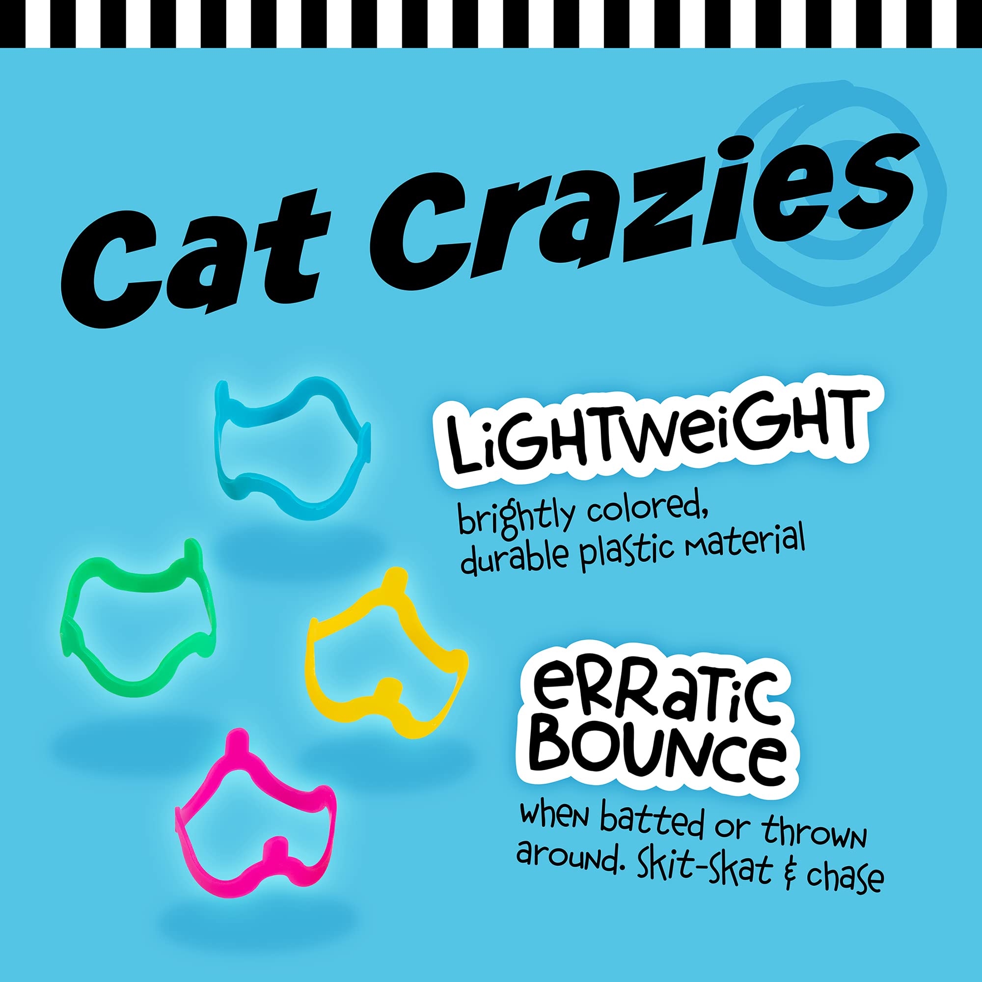 Petmate Cat Crazies, juguete interactivo rosa neón, estimula persecución y juego improvisado.