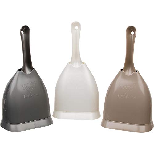Petmate Scoop N' Hide disponible en níquel cepillado, titanio y blanco
