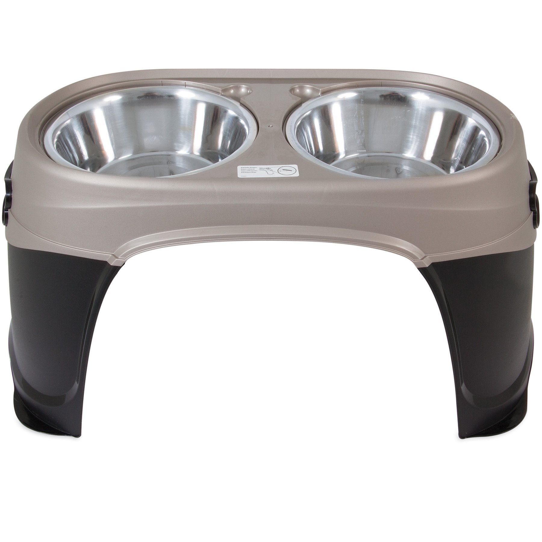 Petmate Easy Reach: comedero alto tono tan, estilo y funcionalidad para perros grandes.