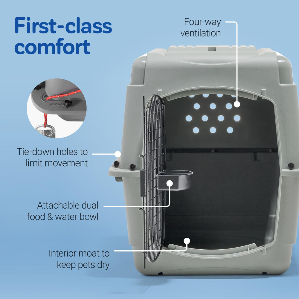 Petmate Sky Kennel accesorios incluidos para viaje sin complicaciones