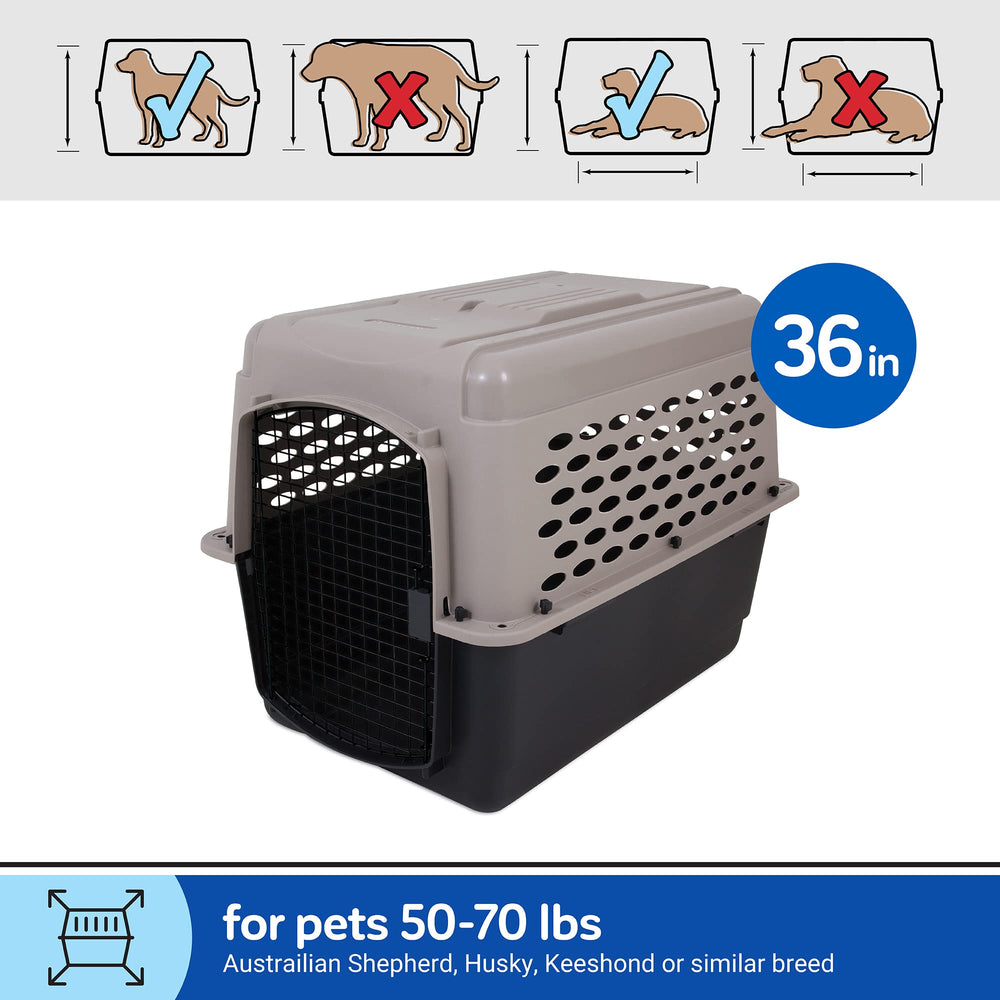 Petmate Vari Dog Kennel, ventilación lateral completa para comodidad del perro.