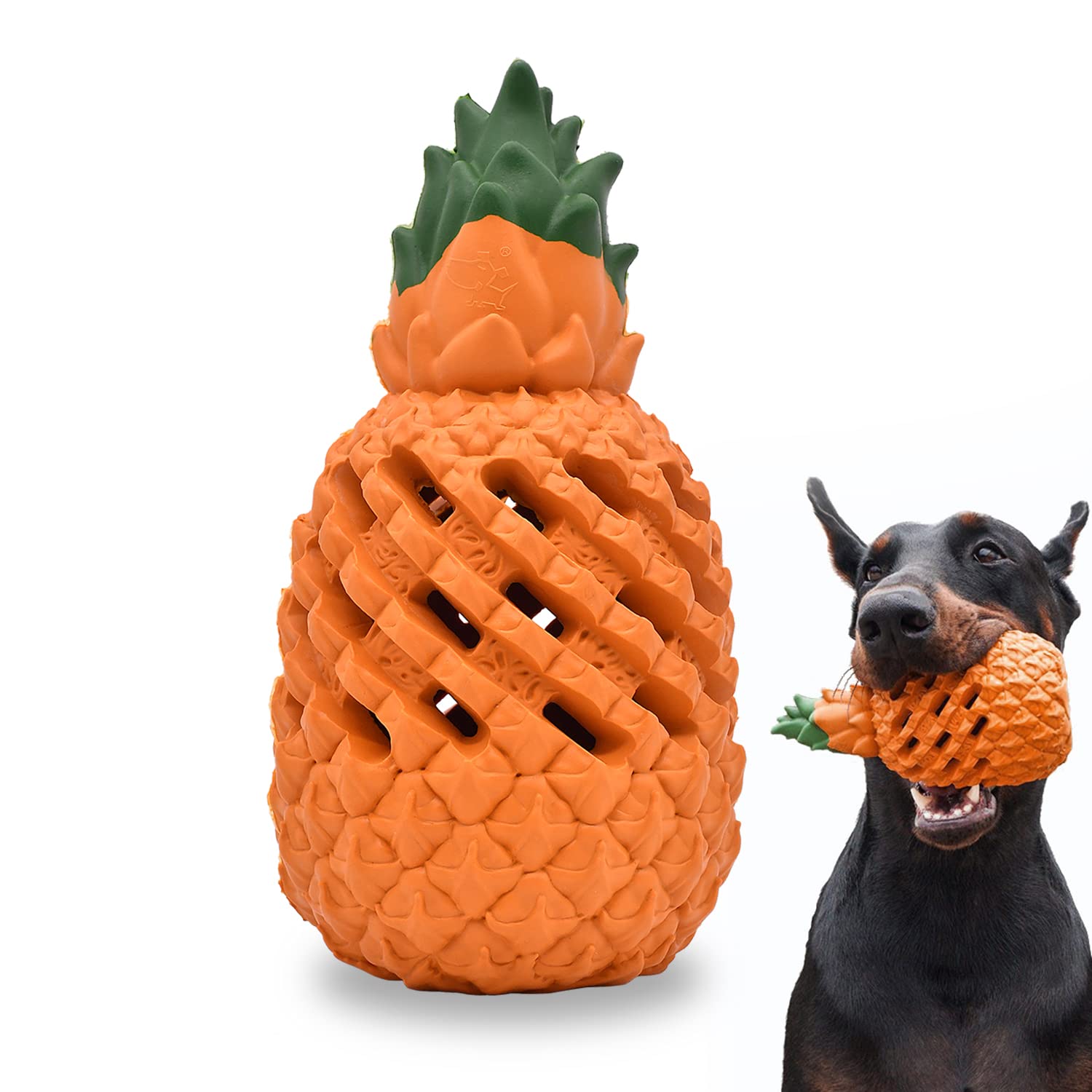 PETOPIA juguete piña para perros, resistente y seguro para mordidas