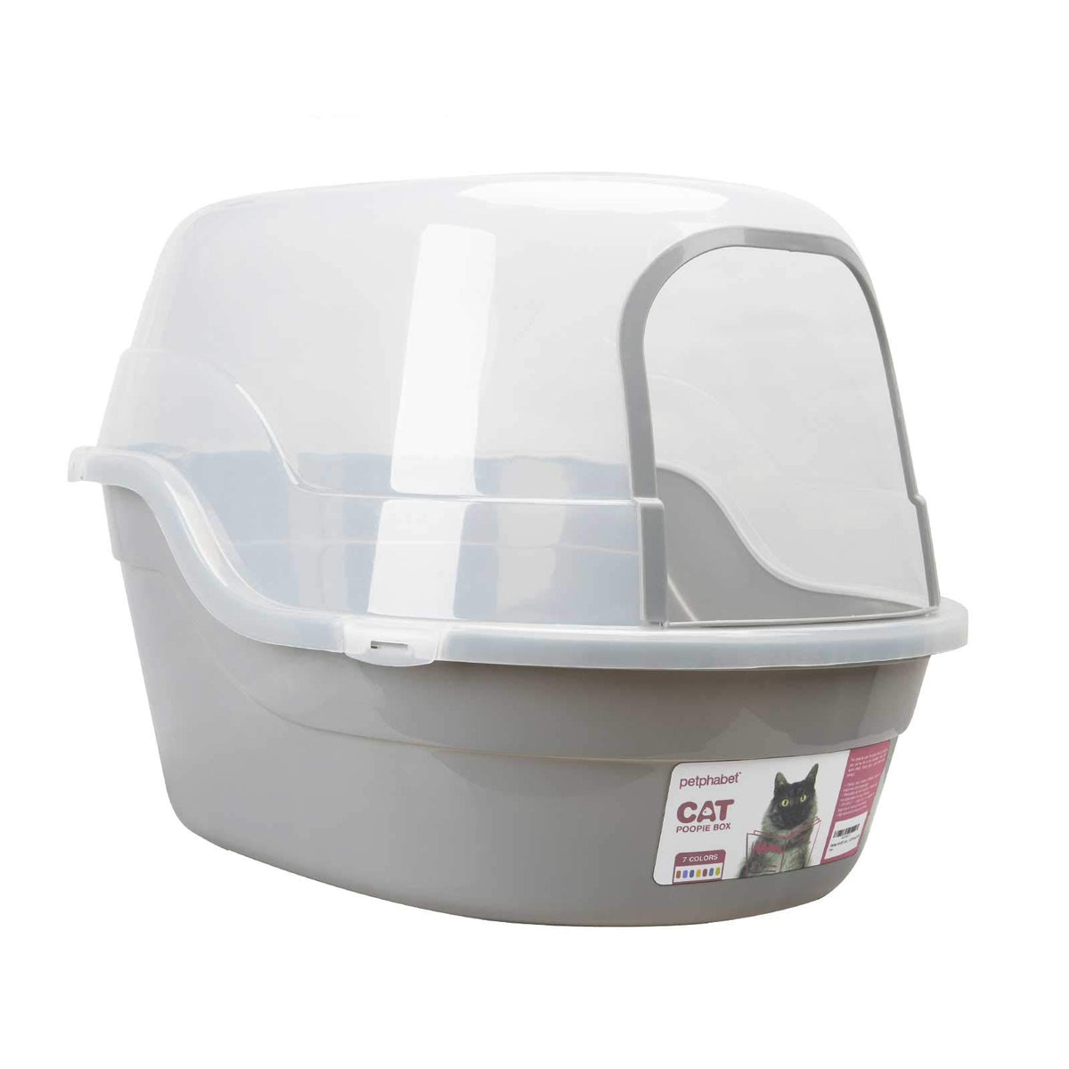 Petphabet caja de arena jumbo para gatos, ideal para hogares con varios felinos.