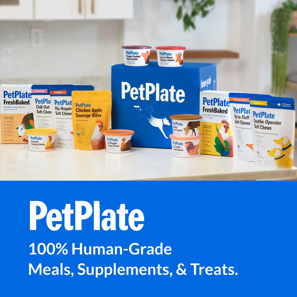PetPlate ingredientes reales y orgánicos, opción premium para premiar.