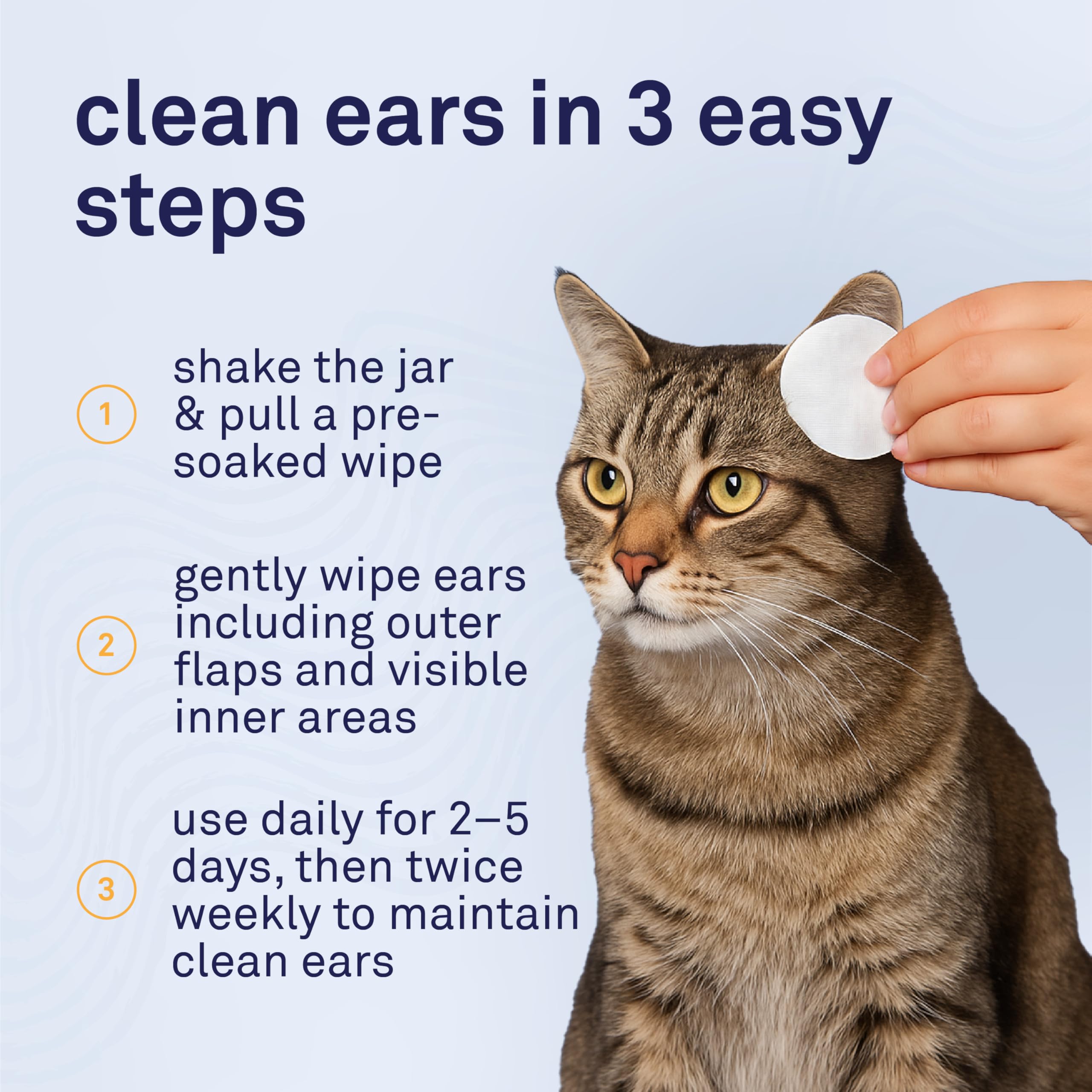 Petpost cuidado de orejas de gato, uso seguro y suave.