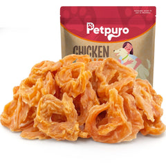 PETPURO Aros de Pollo para Perros: empaque práctico y fácil de elegir como premio diario.