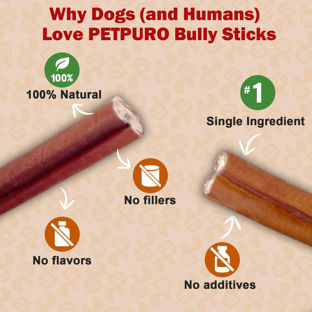 PETPURO palito sin olor 12 pulgadas, ideal para masticar en casa