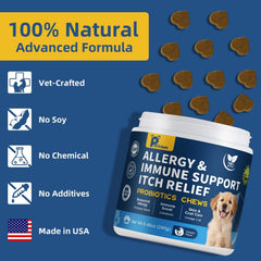 Petrivium Bocados para alergia en perros: omega-3 para piel y pelaje saludables.