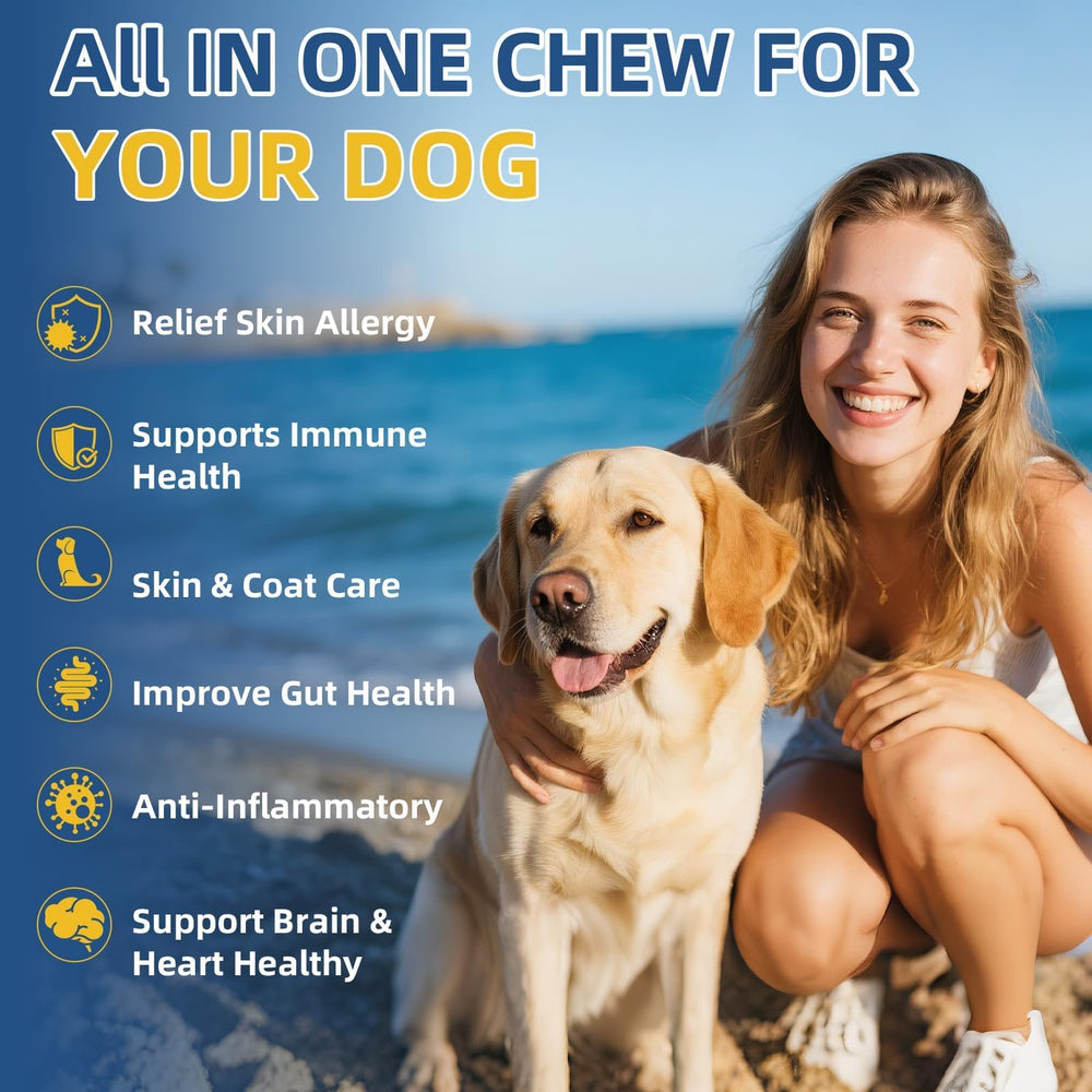 Petrivium Bocados para alergia en perros: sabor atractivo para perros exigentes.