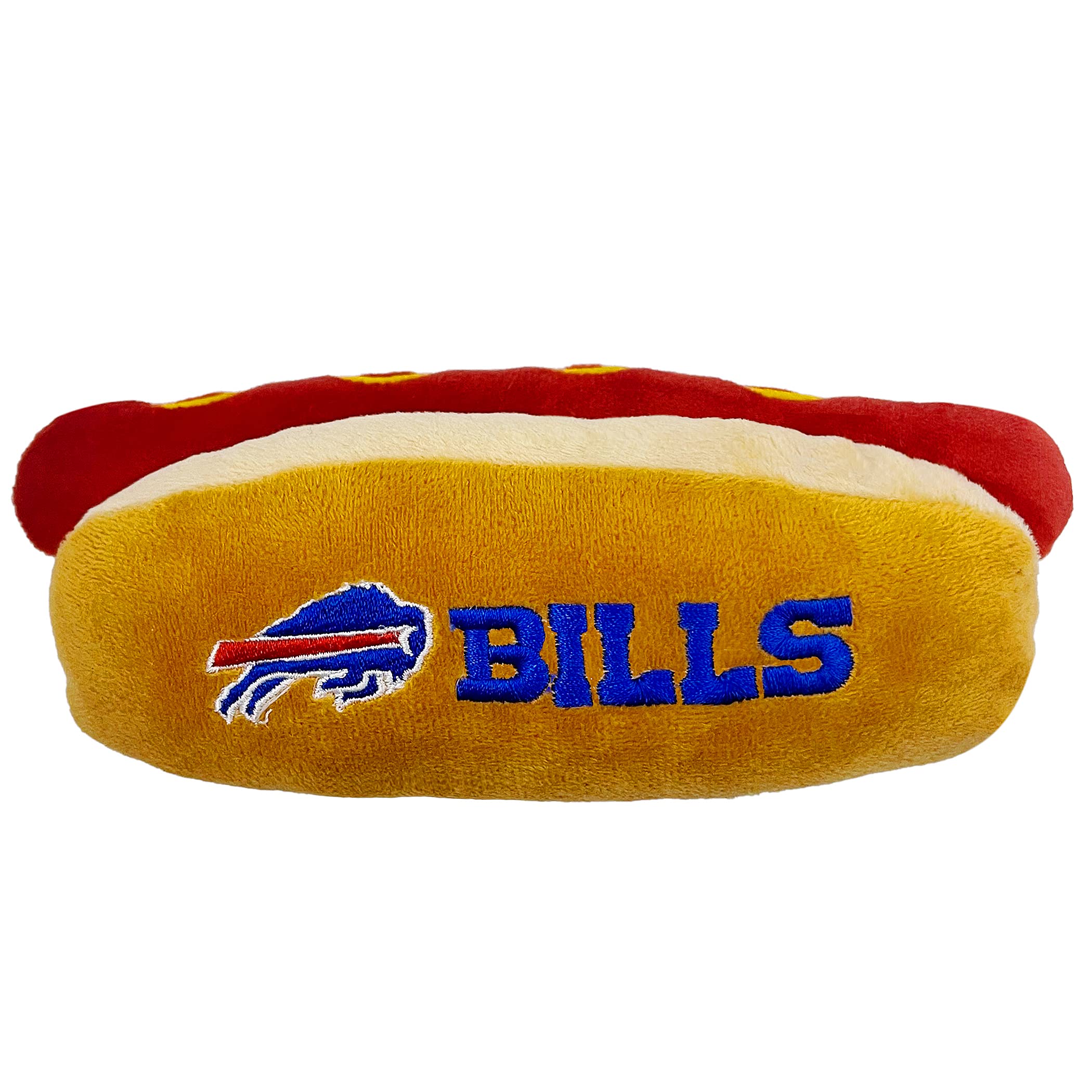 Pets First hot-dog peluche Buffalo Bills, ideal para juego suave y ver el partido