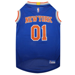 Pets First Knicks frente del jersey para perro con colores llamativos y estilo de juego