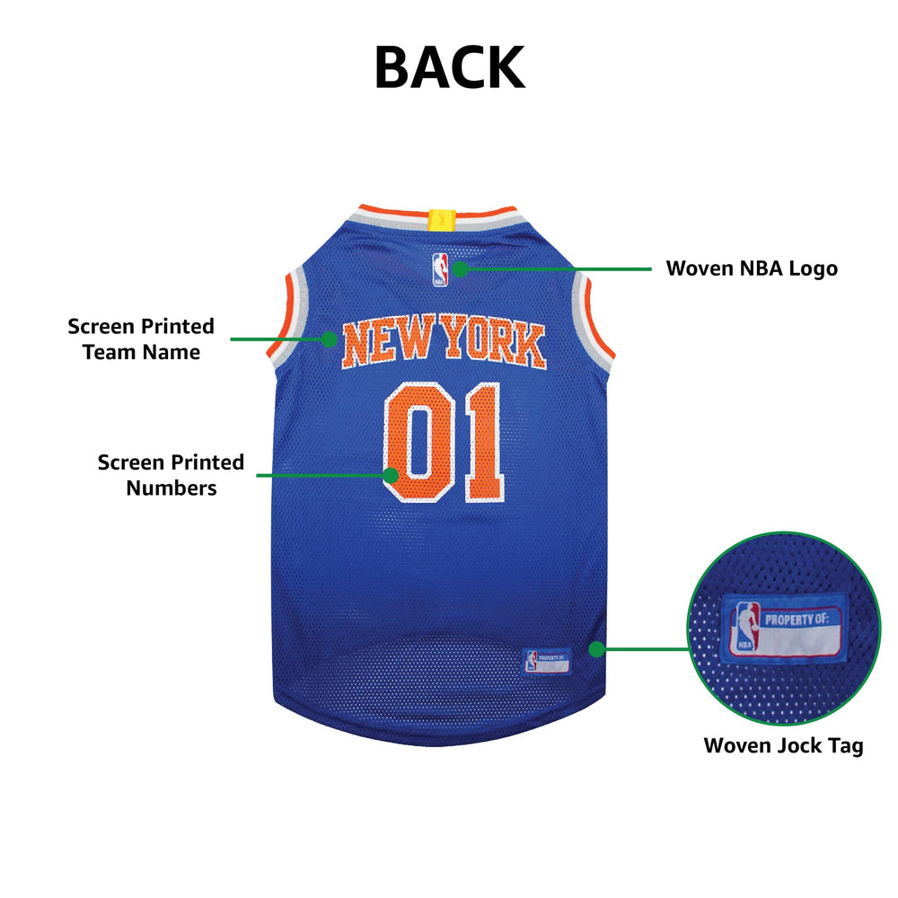 Pets First Knicks jersey para día de juego de mascotas y fans