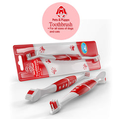 Pets & Pupps cepillo dental de doble cabezal para perros medianos y grandes, uso versátil