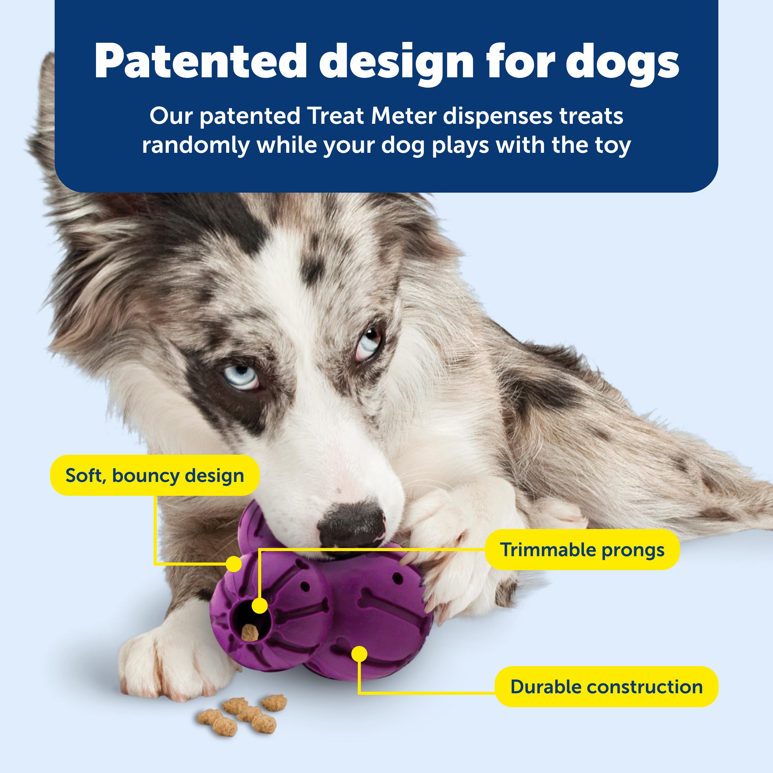 PetSafe Busy Buddy Barnacle: surcos para mantequilla de maní, juego prolongado.