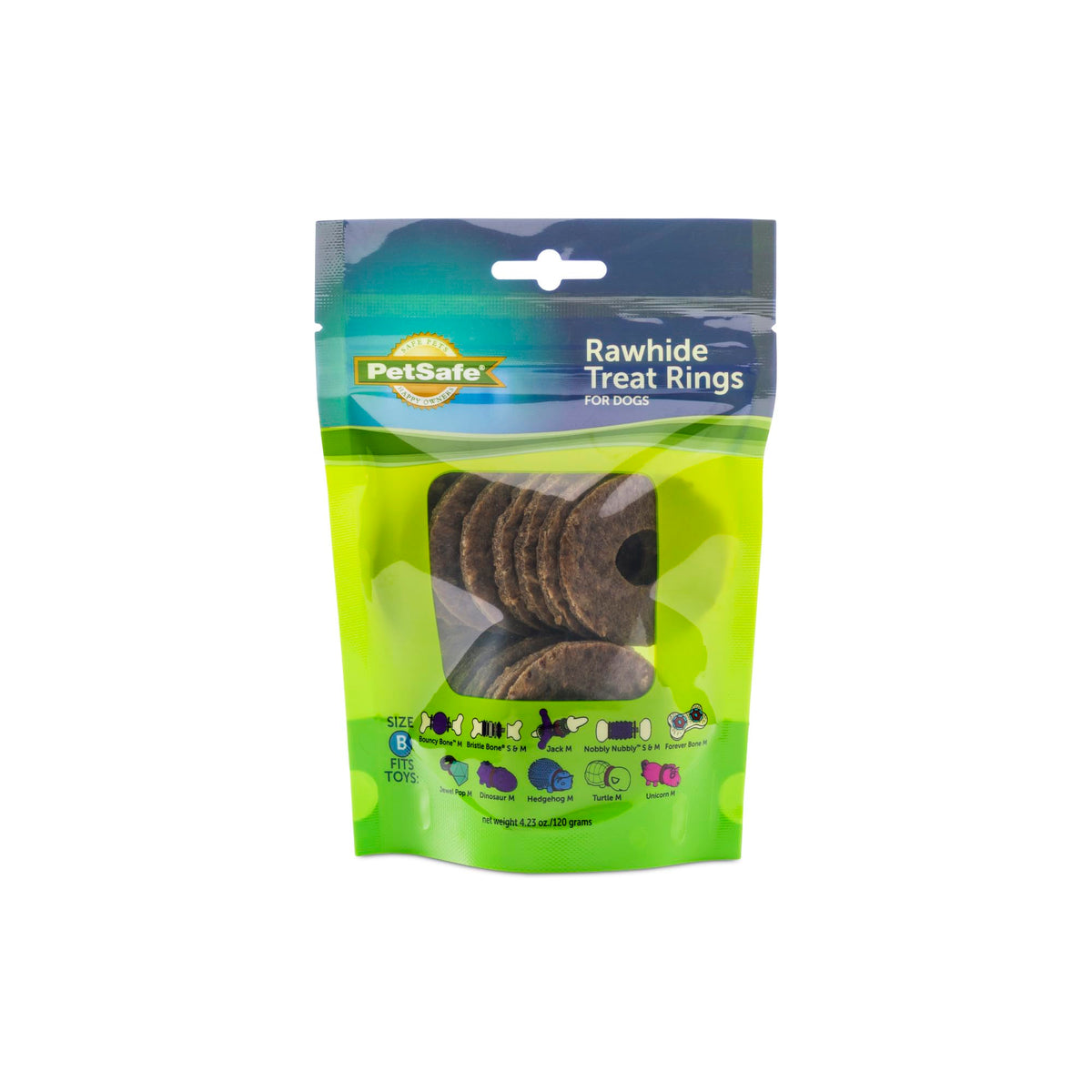 PetSafe Busy Buddy: anillos-crudo-naturales para masticación prolongada en perros.