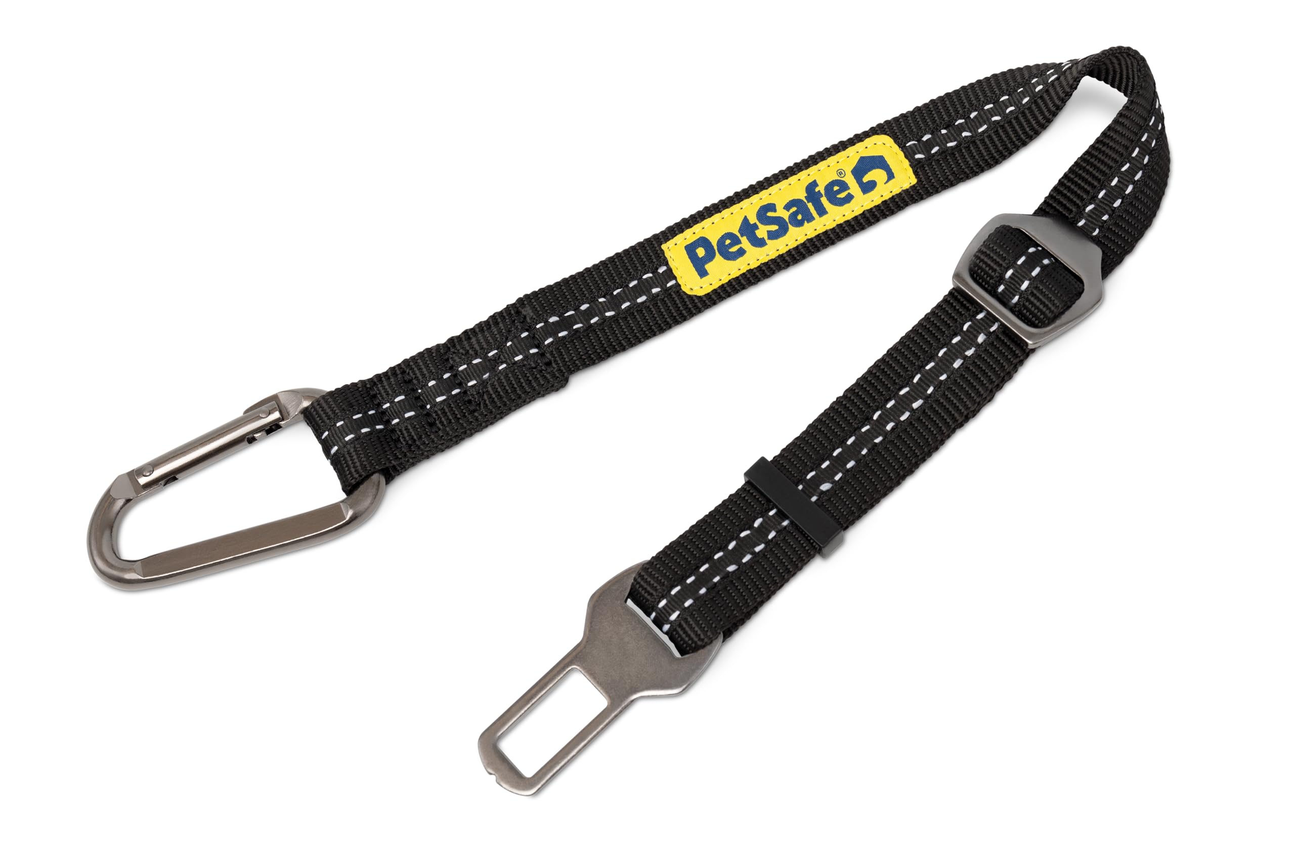 PetSafe, mosquetón de acero inoxidable, asegura seguridad del perro durante el viaje.