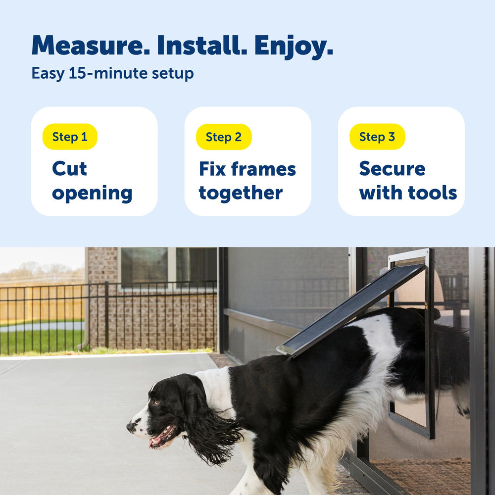 PetSafe Compatibilidad con Puertas de Tormenta: funciona con puertas y pantallas.