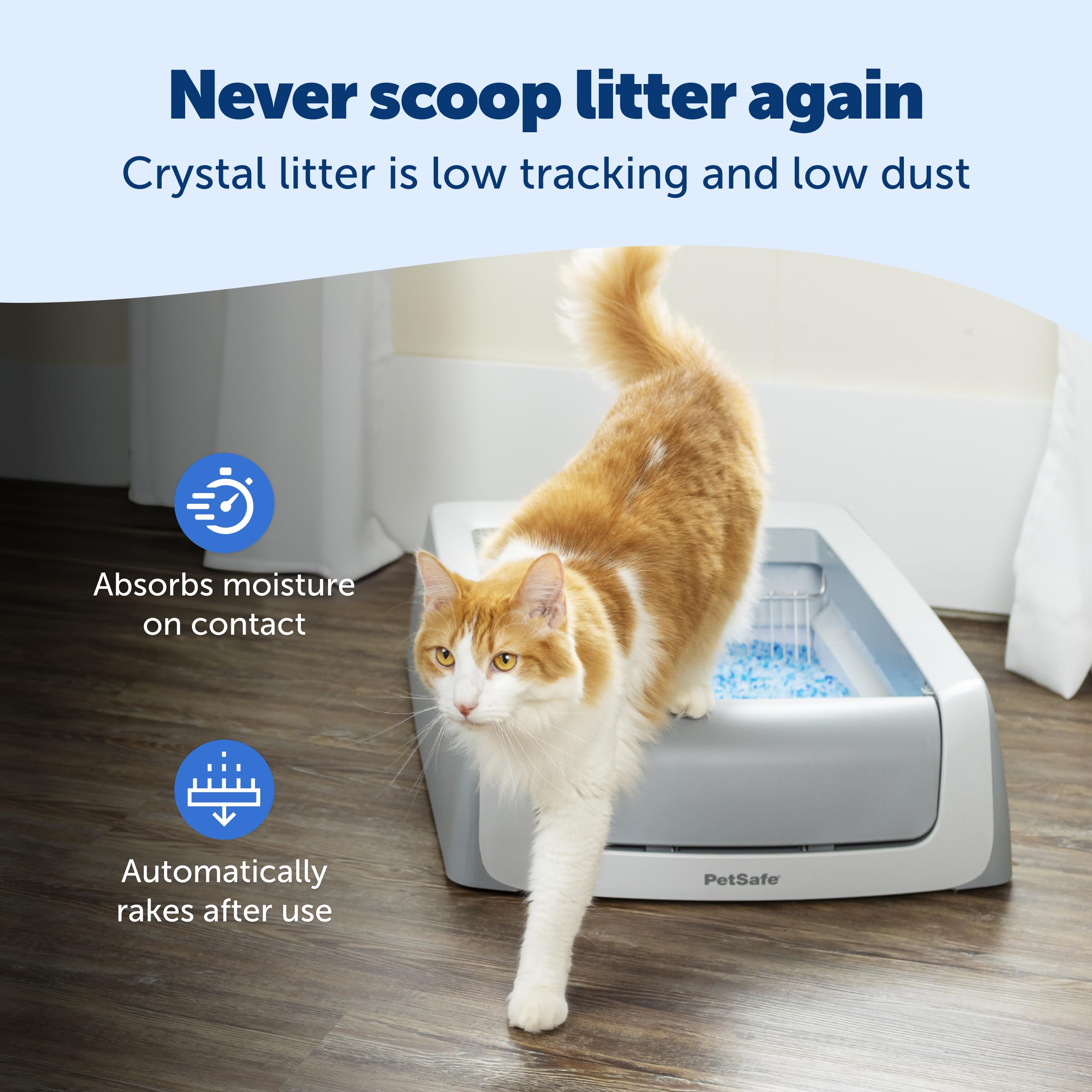 Cristales de bajo polvo en PetSafe Crystal Pro Legacy para menos derrames